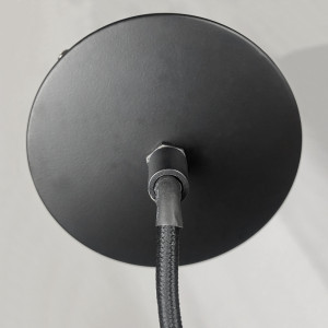 Lot de 2 suspensions lumineuses en béton gris avec câble noir ajustable cuisine salle à manger - CALO 5188