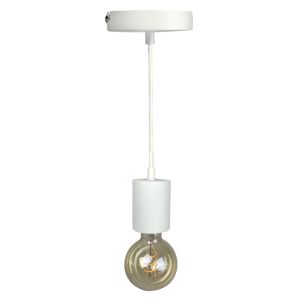 Lot de 3 suspensions lumineuses en béton blanc - CALO 5225