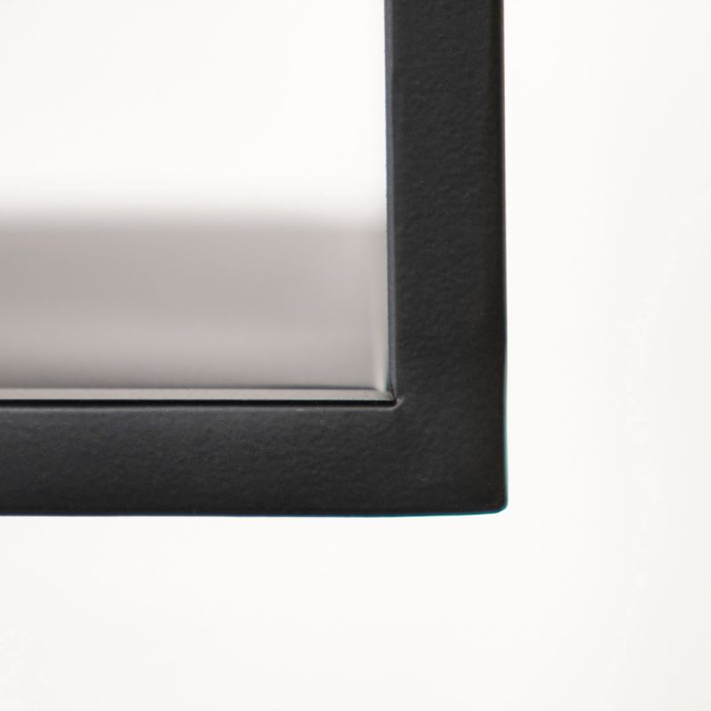 Console L.140 cm avec 3 Étagères Déstructurées en Métal Noir - Style Industriel et Moderne - PAMELA