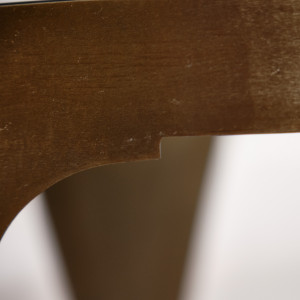 Table basse ronde 80 cm en laiton cuivré 3 pieds et plateau en verre trempé fumé gris foncé - EMIZA