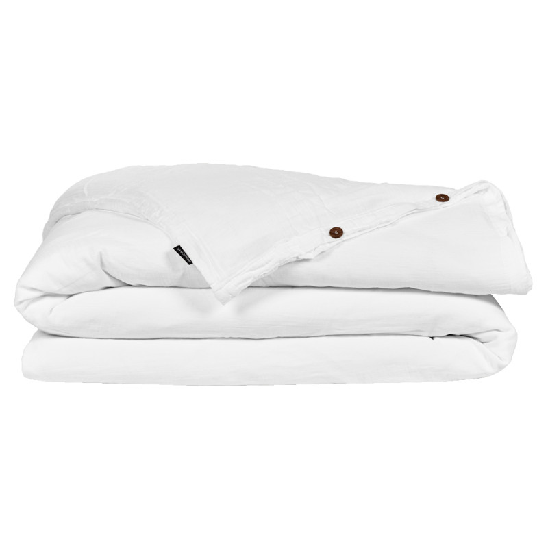 Housse de couette gaze de coton double 240 x 260 cm blanc - PEPA 4