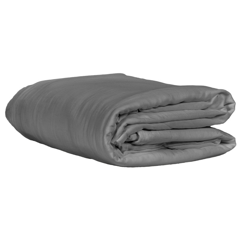 Housse de couette gaze de coton double 240 x 260 cm gris - PEPA 4