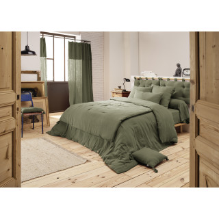 Housse de couette gaze de coton double 240 x 260 cm vert - PEPA 4