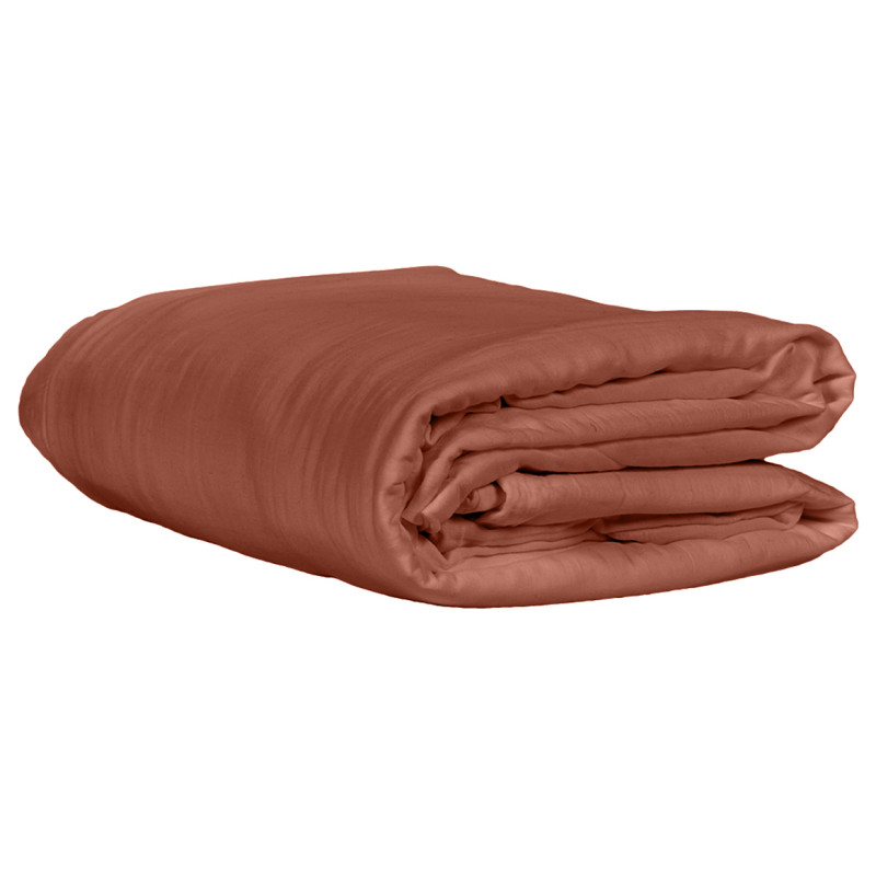 Housse de couette gaze de coton double 240 x 260 cm terracotta - PEPA 4