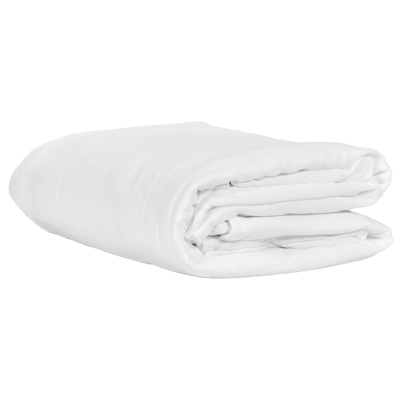 Parure de Lit 2 Taies  60x60 cm et Housse de Couette 240x260 cm en Double Gaze de Coton Blanc - PEPA 4