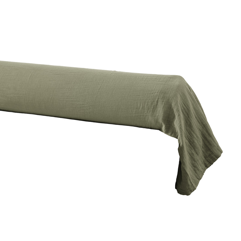 Housse de traversin 85 x 185 cm en Double Gaze de Coton Vert - PEPA 3