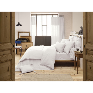 Drap Housse 140 x 190 cm en Double Gaze de Coton Blanc avec Hauteur de Bonnet 30 cm - PEPA 2