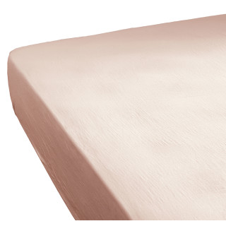 Drap Housse 140 x 190 cm en Double Gaze de Coton Rose avec Hauteur de Bonnet 30 cm - PEPA 2