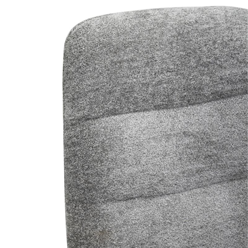 Lot 2 chaises pivotantes tissu doux gris pied croix métal - JULIE