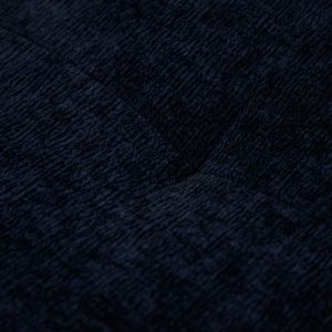 Chauffeuse pour Canapé Composable et Modulable en Tissu Doux Bleu Nuit Capitonné avec Passepoil - CHARLES