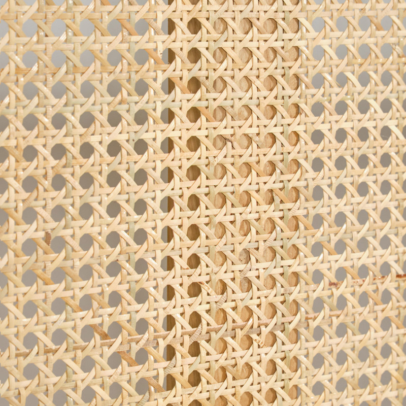 Tête de lit en bois massif avec cannage en rotin L. 160 cm - BRUNO