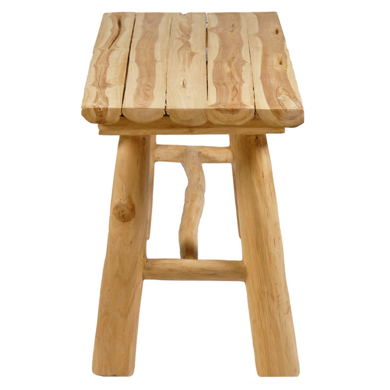 Banc / Bout de lit en bois de teck massif L. 120 cm - MARIANO