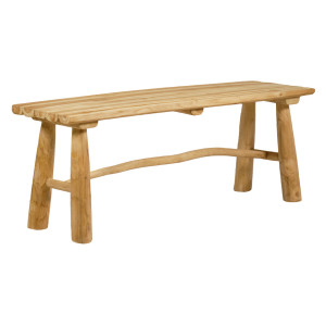 Banc / Bout de lit en bois de teck massif L. 120 cm - MARIANO