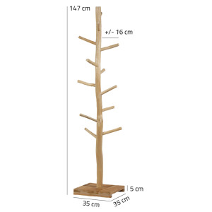 Porte manteaux en bois de teck massif H. 147 cm - MARIANO