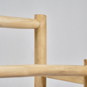 Porte serviettes double en bois de teck massif L. 90 cm - MARIANO
