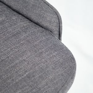 Lot de 2 chaises rembourrées en tissu gris anthracite - OLBIA
