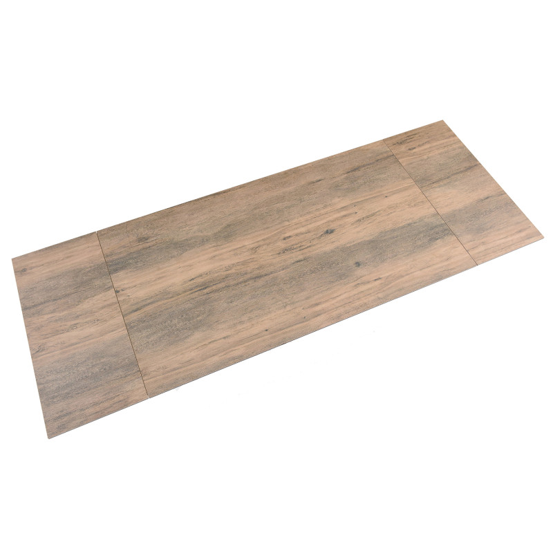 Table extensible 180 à 260 cm en céramique bois et 4 pieds inclinés métal noir - TEXAS 08