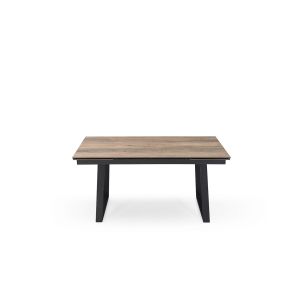 Table extensible 180/260 cm céramique effet bois pieds luge - TEXAS 02