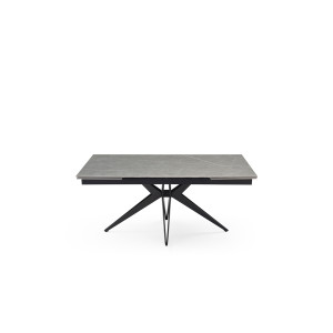 Table extensible 180 à 260 cm en céramique gris marbré mat et pied étoile - ARIZONA 06