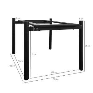 Table extensible 180 à 260 cm en céramique blanc marbré mat et 4 pieds droits - NEVADA 09