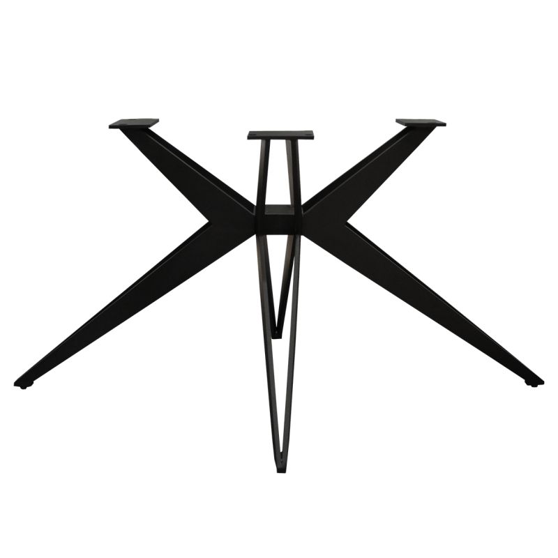 Table extensible 180/260 cm céramique noir marbré pied étoile - INDIANA 06