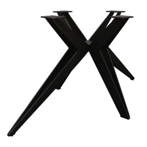 Table extensible 180/260 cm céramique noir marbré pied étoile - INDIANA 06