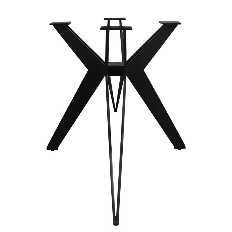 Table extensible 180/260 cm céramique noir marbré pied étoile - INDIANA 06