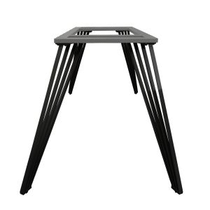 Table extensible 180/260 cm céramique noir marbré pieds filaires - INDIANA 01