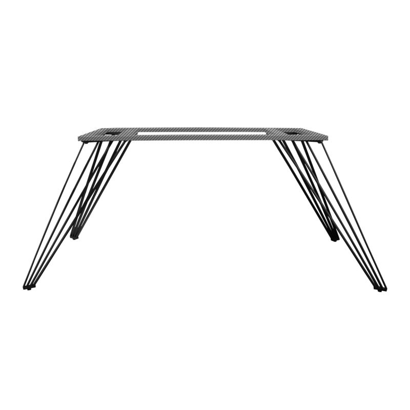 Table extensible 180/260 cm céramique noir marbré pieds filaires - INDIANA 01