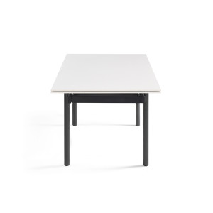 Table extensible 180/260 cm en céramique blanc pieds droits - OREGON 09