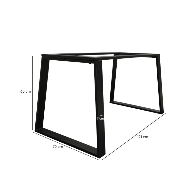 Table extensible 180/260 cm céramique gris marbré pieds luge - DAKOTA 02