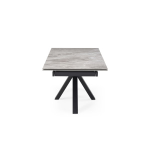 Table extensible 180/260 cm céramique gris marbré pied croix - DAKOTA 04