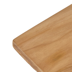 Planche à découper / à pain rectangulaire L. 40 cm en bois de teck avec manche  – MAVA