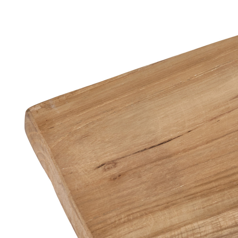 Longue planche à découper / à pain L. 60 cm en bois de teck avec manche - ELEA