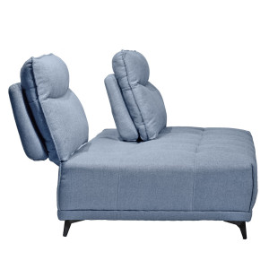 Chauffeuse 2 places pour canapé composable modulable en tissu bleu dossier avance recule - GINA