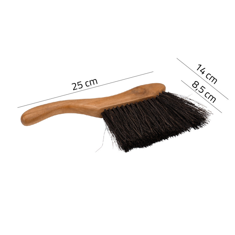 Lot de 2 balayettes brosses à poussière en bois de teck et fibre de palmier - ANGELICA 01