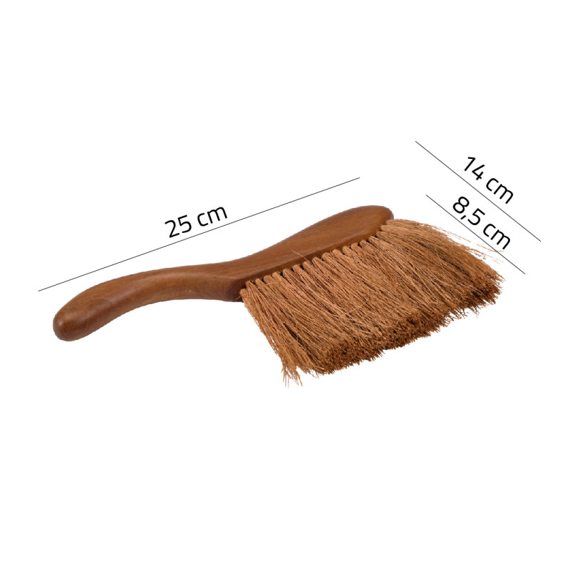 Lot de 2 balayettes brosses à poussière en bois de teck et fibre de coco - ANGELICA 02
