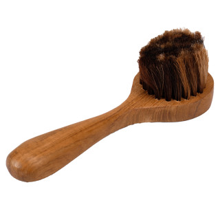 Lot de 2 brosses palot à cirer polir le cuir en bois de teck et fibre animale - ONI 02