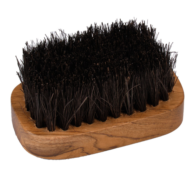 Lot de 2 petites brosses de nettoyage multifonctions en bois de teck et fibre de palmier - RONY 01