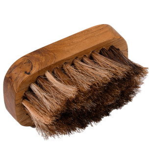 Lot de 2 petites brosses de nettoyage multifonctions en bois de teck et poils doux - RONY 02