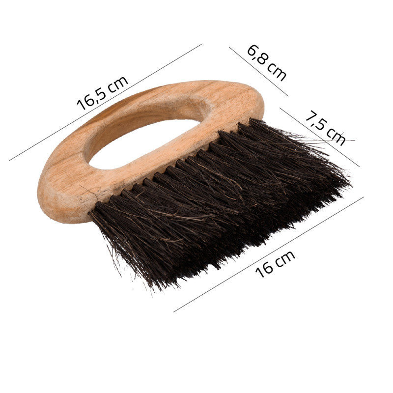 Lot de 2 petites brosses de nettoyage en bois de teck et fibre de palmier - AKERA 02.