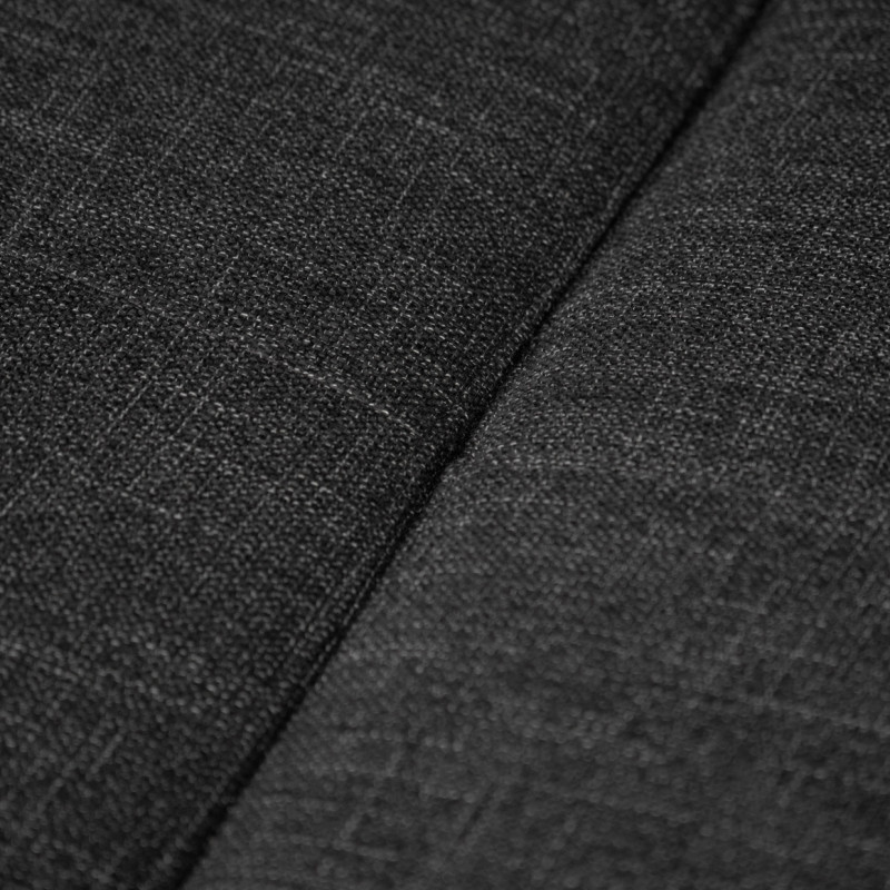 Canapé d'angle réversible tissu noir avec dossiers réglables - SMART