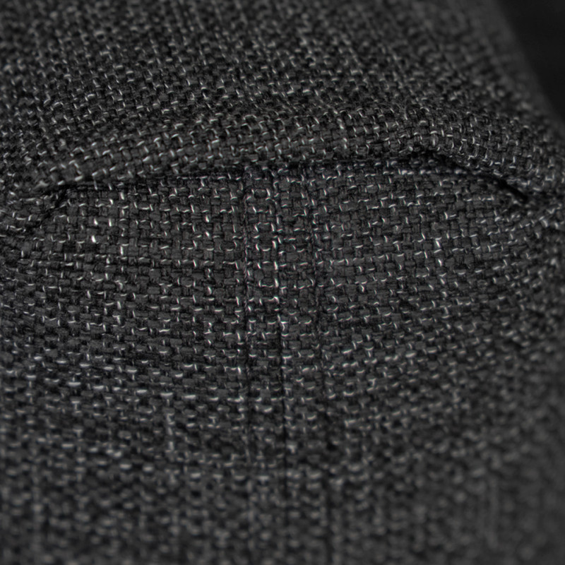 Canapé d'angle réversible tissu noir avec dossiers réglables - SMART