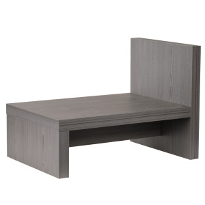 Table de chevet de nuit asymétrique décor bois de chêne cendré minimaliste - BRONX 6669