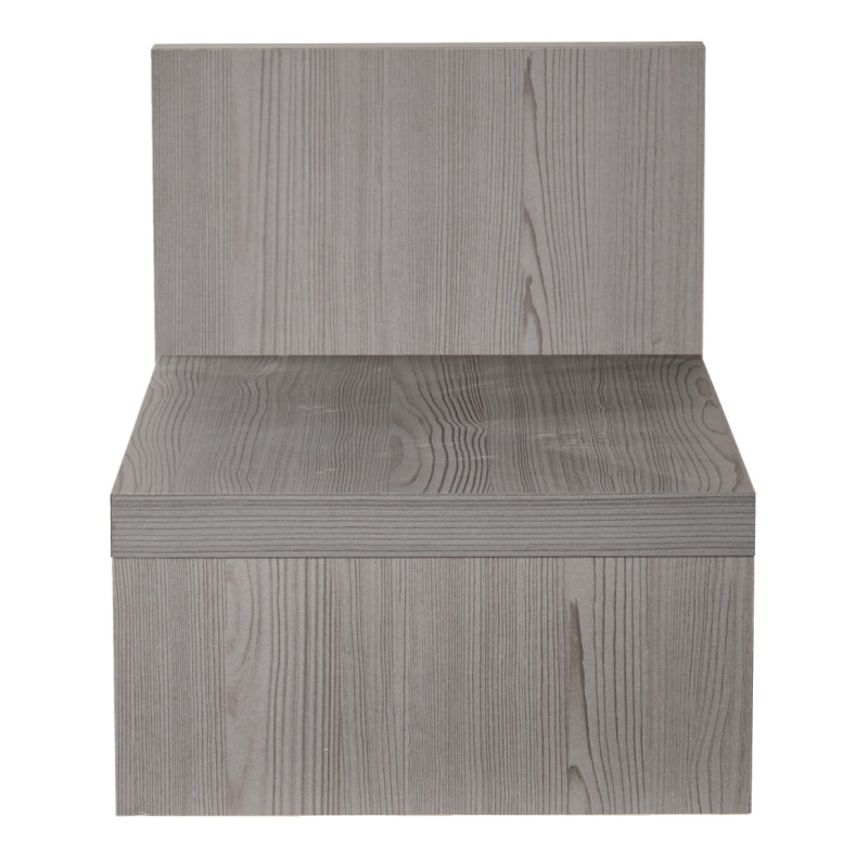 Table de chevet de nuit asymétrique décor bois de chêne cendré minimaliste - BRONX 6669