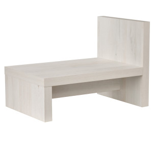 Table de chevet de nuit asymétrique décor bois de cerisier blanchi - minimaliste - BRONX 4358