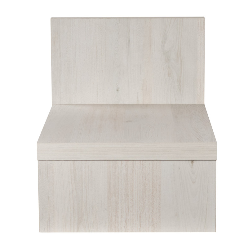 Table de chevet de nuit asymétrique décor bois de cerisier blanchi - minimaliste - BRONX 4358