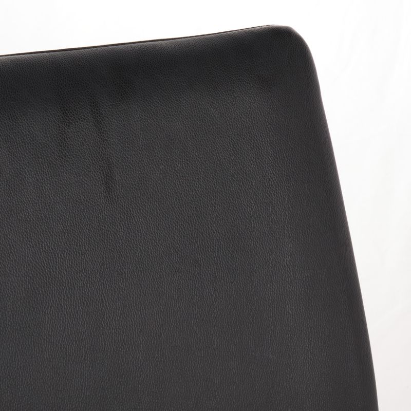 Lot de 4 chaises empilables en simili noir et 4 pieds en acier - LUFY