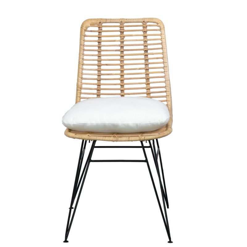LOT 2 Chaises en rotin naturel - KANDY