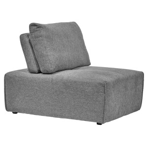Chauffeuse pour Canapé Composable et Modulable dossier avance-recule en Tissu Gris Anthracite - MODULO